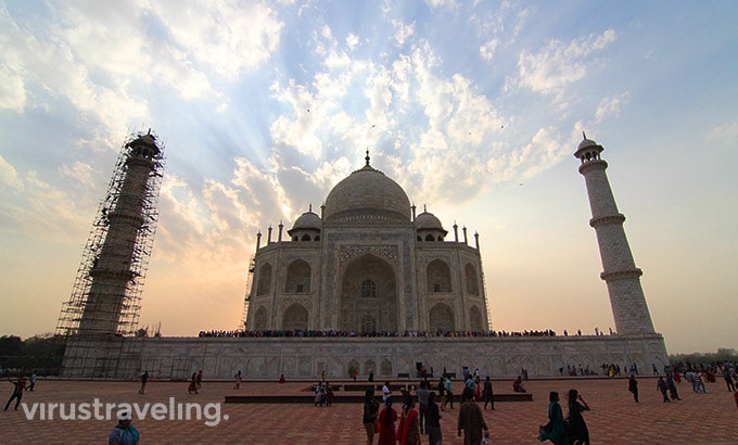 Side of Taj Mahal