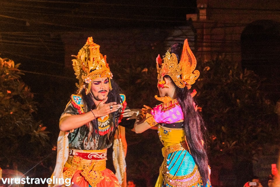 Pagelaran kesenian Rama Shinta saat Nyepi di Ubud Bali